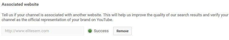 اضافة الموقع الي قناة يوتيوب