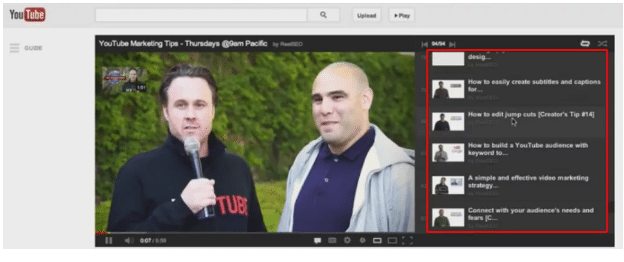 التوصية على قوائم التشغيل