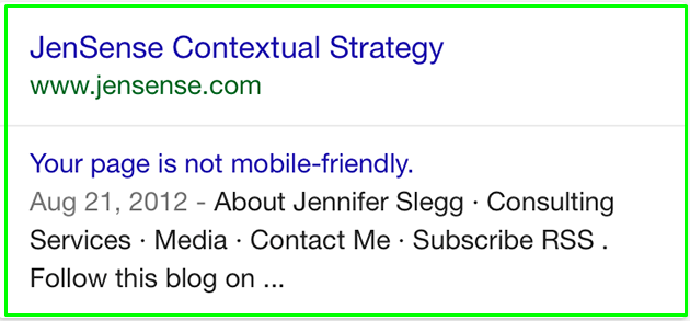 جوجل تحذر اصحاب المواقع الذين موقعهم ليس متوافق مع الموبايل فى نتائج البحث