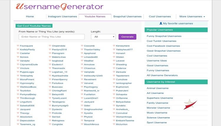 موقع Best Username Generator